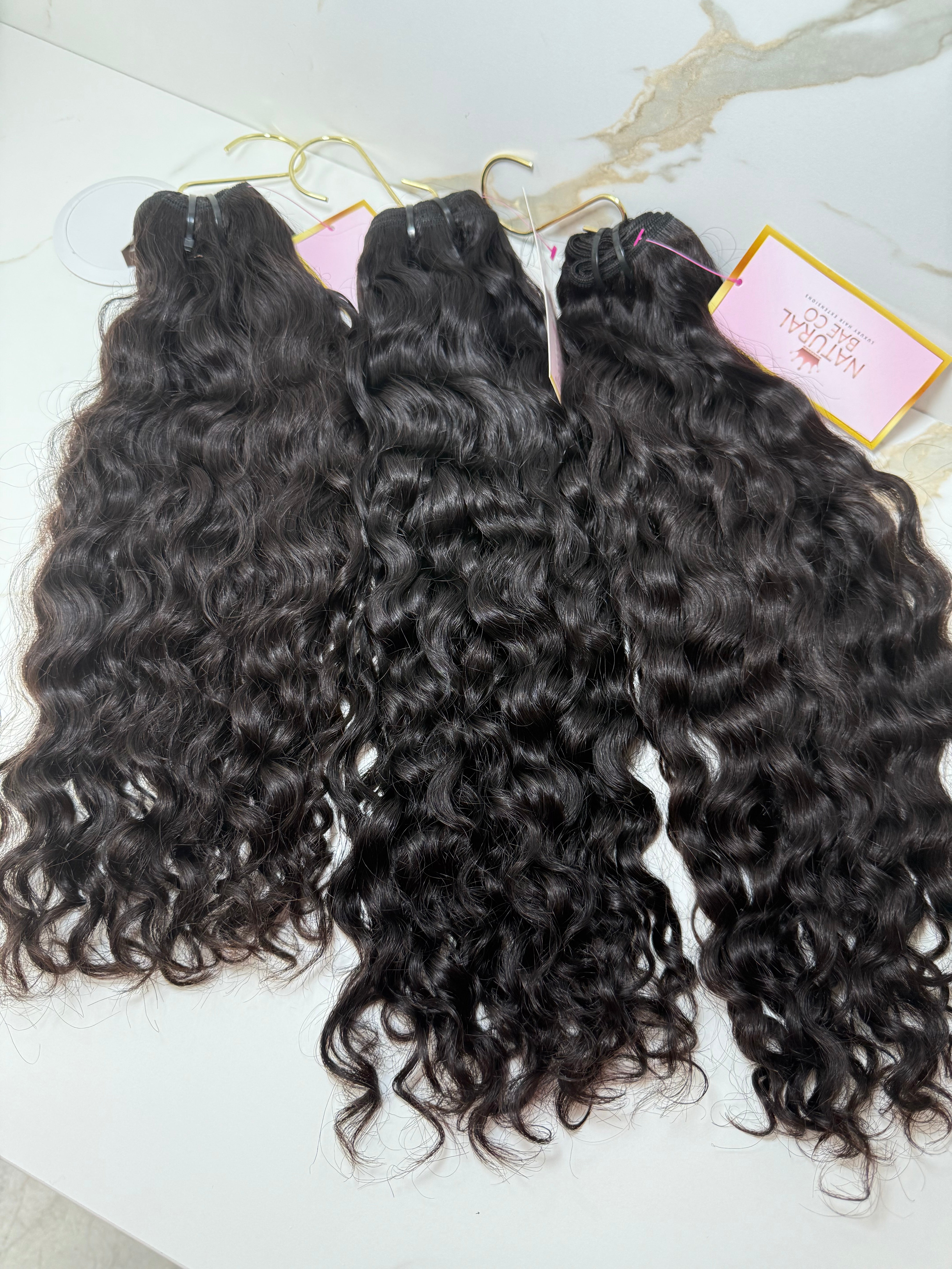 BUY 3 GET 1 FREE RAW INDIAN WATER CURLY SINGLE BUNDLES (ships 3-5 business days)